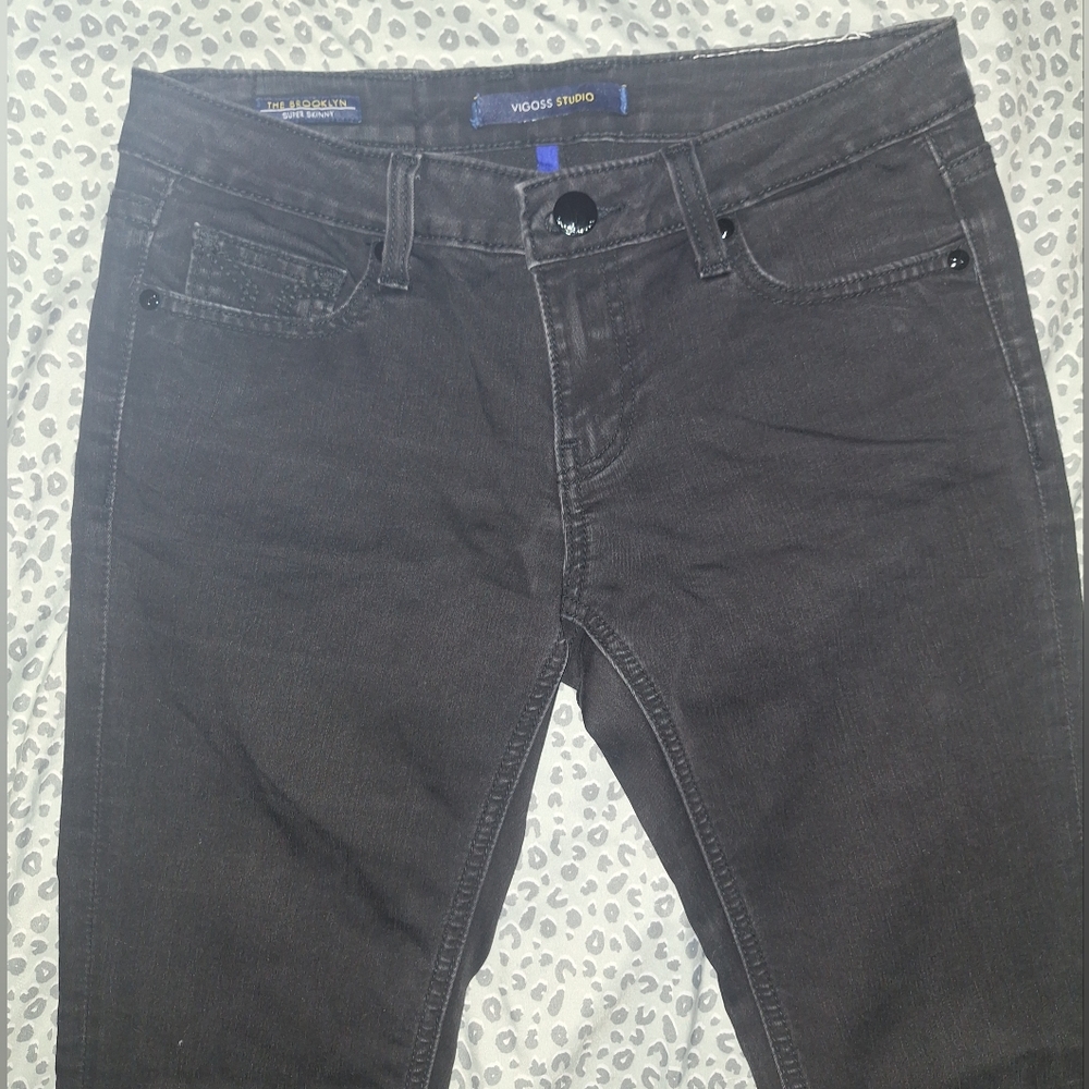 Vigoss Studio "The Brooklyn" Super Skinny Size 5/6 Black Jeans (02)